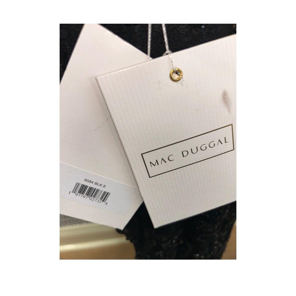NWT Mac Duggal 6084‎ Strappy Back One-Shoulder Dress Size 8 - Picture 6 of 7